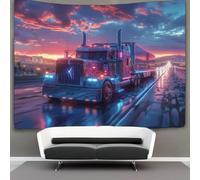 3D Big Truck Printed Wall Blanket Home Decoration Bedding Poster Wall Art Tapestry Tapestries Wall Hanging Soft Polyester for Bedroom Living Room Dorm Decor 130cmx150cm