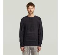 3D Biker Ribbed Knit Pullover - Multi color - Men S