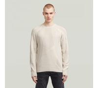 3D Biker Ribbed Knit Pullover - Multi color - Men XS