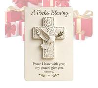 3D Bird Pocket Cross Handmade Christian Portable | Christian Keepsake Bird Cross Pocket Blessing for Prayer, Devotion, Meditation, Baptism, Bible Study, Outdoors, and Traveling
