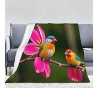 3D Bird Print Throw Blanket, Animals Soft Fleece Blanket Throws for Bed, Bedroom, Sofa, Couch, Yoga, Camping, Car and Outdoor Travel 70x100 cm