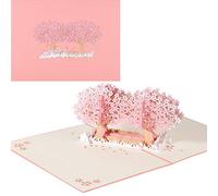 3D Birthday Card,Cherry Blossoms Pop Up Card, Graduation Card, Congratulation Card, Valentine Card, Thank You Card,Folded Card with Envelope
