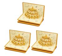 3D Birthday Greeting Card with 6 Red Envelope Pockets Birthday Card Built in Money Pockets for Family Friend Creative