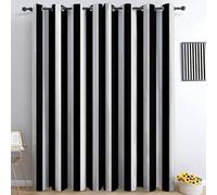 3D Black and White Stripes Blackout Curtains for Large Living Room Vertical Stripes Curtains Eyelet for Bedroom Thermal Insulated Room Darkening Drapes 90x90 Inch 2 Panels Window Treatments A/913