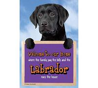 3D BLACK LABRADOR DOG WELCOME SIGN STUNNING EYE CATCHING 23CM X 15CM DURABLE SIGN