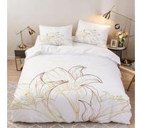 3D Blossom Flowers Duvet Cover Sets Soft Microfiber Art Deco Bedding Set with Zipper Comforter Cover for Adults Teenager 3 Piece (260x220, Super King)