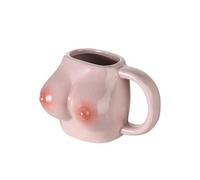 3D Boobs Coffee Mug Creative Ceramic Breasts Cup with Handle Novelty Body Art Mug Ceramic Funny Coffee Cup for Espresso & Tea Perfect Gag Gift for Parties Christmas Unique Home Decor, 450ML