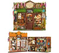3D Book Nook Kit Exquisite Handmade DIY Doll House Construction Kit Miniature Doll House Items Building Art Flower House for Creativity Halloween Birthday Gift (Without Dust Cover)