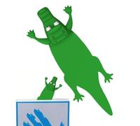 3D Bookmarks - Flexible Silicone Page Marker, Shark Crocodile Shaped Bookmarks, Cartoon Christmas Bookmark Funny Reading Gift, Novelty Funny Stationery | Birthday Party Favors with Clip