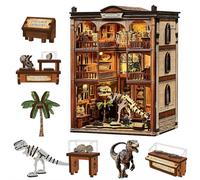 3D Booknook Kit - Fossil Museum Theme, DIY Miniature Bookshelf Puzzle, Creative Decor & Gift for Adults , Stress Relief Craft & Bookshelf Decor for Science Enthusiasts