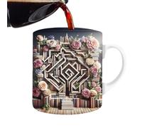 3D Bookshelf Mug - 350ml Ceramic Coffee Mug for Book Lovers, Library Bookshelf Design, Literary Gift Cup for Readers, Writers & Tea Lovers (2024 Edition)
