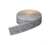 3D Border Trim, Self-Adhesive 10M Skirting Board, Foam Ceiling Cornice Dado Rail Wall Edging Strip for Home Decor White(Gray)