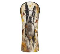 3D Boston Dog Trees Golf Covers Headcovers with Number Tags for Woods and Driver Hybrid