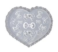 3D Bowknot Nail Art Making Embossing Designs Nail Stencils Silicone Mold for Women Girls Carving Molds Craft Mold