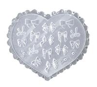 3D Bowknot Nail Art Making Embossing Designs Stencils Silicone Mold for Women Girls Carving Molds Personalized Ornament