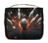 3D Bowling Sports Ball Travel Toiletry Bag for Women Men Girls Boys Kids Makeup Cosmetic Bag Hanging Wash Bag Toiletries Organizer Shower Bag