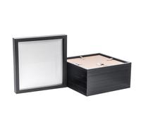 Nicola Spring 3D Shadow Box Photo Frames - 20 x 20 (50 x 50cm) - Pack of 5 - Black 3D Photo Frame Picture Frame Box Large Display Case for Object, Crafts, Keepsakes, Wedding, Graduation