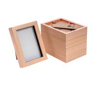 3D Box Photo Frames - 4 x 6" - Pack of 5 Nicola Spring Light Brown One Size