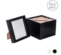 3D Box Photo Frames - 6" x 6" - Pack of 5 Nicola Spring Black One Size