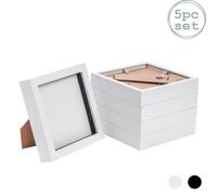 3D Box Photo Frames - 6" x 6" - Pack of 5 Nicola Spring White One Size