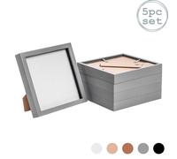 3D Box Photo Frames - 8 x 8" - Pack of 5 Nicola Spring Grey One Size