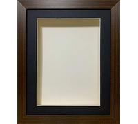 3D Box Picture, Photo, Momento, Keepsake, Memorabilia, Wedding Flowers, Medals, Baby Casts Frame| 1 inch Deep Shadow Box Frame | Mahogany Frame with Black Mount | Size: 8x6 Visible Size: 6x4