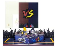 3D Boxing Pop Up Card for Men- Sports Greeting Card with Ring & Boxers - Unique Gift for Birthday, Father’s Day, Congratulations, or Encouragement - Includes Envelope & Blank Note Card