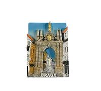 3D Braga Portugal Fridge Magnet Souvenir Gift,Resin Handmade Braga Refrigerator Magnet Home & Kitchen Decoration Collection