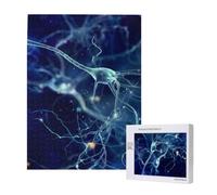 3D Brain Cell Neuron Neurology,500 Pieces Wooden Jigsaw Family Game Jigsaw Puzzles for Adults Teens