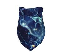 3D Brain Cell Neuron Neurology,Bib Scarf Triangle Hood Adjustable Pet Scarf Washable Hood Suitable for Small, Medium and Large Dogs and Cats