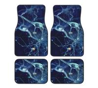3D Brain Cell Neuron Neurology,Car Floor Mats Set of 4,Vehicle Floor Rugs Non-Slip Auto Foot Mats Car Accessories