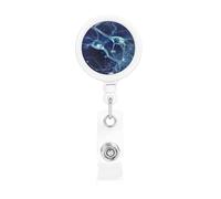 3D Brain Cell Neuron Neurology, Retractable Badge Holder,Badge Reels Holder with ID Clip Alligator Clip