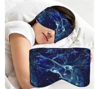 3D Brain Cell Neuron Neurology, Sleep Mask for Home Travel, Full Eye Covers Light Blocking Eye Mask Sleep Eye and Ear Muffs