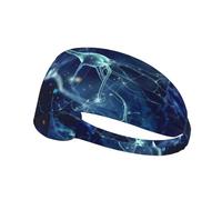 3D Brain Cell Neuron Neurology,Sports Sweatband for Unisex Multi Headband Elastic Exercise Hairband