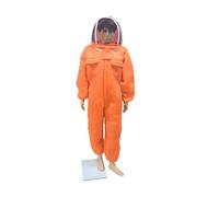 3D Breathable Air Cotton Fabric Design Beekeeping Protective Clothing Clothes Anti-bee Clothing Beekeeper Costume ,Full Protection(Fencing Hat Orange,L)