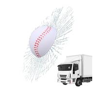 3D Broken Glass Joke Sticker - Realistic Fight Effect with Tennis Ball | Waterproof Car Decal High Temperature Resistant | Fun Vehicle Accessory