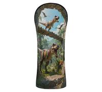 3D Broken Stone Wall Dinosaur Golf Club Head Cover Headcover with Interchangeable No. Tags for Driver Fairway Wood Hybrids