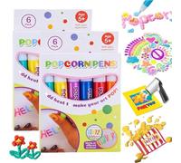 3D Bubble Popcorn Drawing Pens Magic Puffy Paint Pens for Kids，2PC