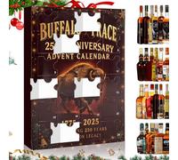 3D Buffalo Trace Advent Calendar 2026, 24 Days of Christmas Advent Calendar Boxes, Alcohol Advent Calendar Daily Alcohol-Free Xmas Decorations, Gifts & Keepsakes Hanging Ornaments for Adults Teenagers