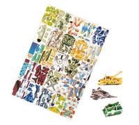 3D Building Puzzle - 6.5x5.8cm Miniature Animal Paper Puzzle Set 25 Pieces, DIY Educational STEM Game No Glue Required, Creative s For Boys Girls Children Teens
