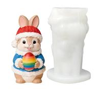 3D Bunny Resin Mold - Resin Reusable Easy Release Art Crafts - Cute Easter Bunny Silicone Mold | for Aromatherapy Soap Casting Art Crafts Figurine Holiday Birthday Room Desktop School
