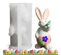 3D Bunny Resin Mold, Silicone Epoxy Craft, 2.09 Inches Flexible Art Tool with Detailed Shape, Premium Craft Material, Adorable Animal, Bunny Mold for Party and Home Decor Use