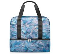 3D Butterflies Sports Duffle Bag for Women Men Kirls Boys Girls 21 L Weekend Overnight Bags Wet Seperated Tote Bag for Travel Gym Yoga