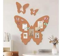 3D Butterfly Felt Bulletin Board Foldable in Corner,Decorative Corkboard Alternative,Picture Boards for Photos Vision Pinboard for Walls Home Decor (Yellow,40×50cm)