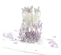3D Butterfly Flower Pop Up Birthday Card for Women, Handmade Pop Up Greeting Card for Wedding Anniversary, Mother's Day, Special Occasions, Memorable Gift for Daughter Wife Sister Mum