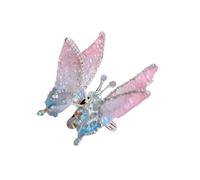 3D Butterfly Hairclip For Girls Elegant Moving Wing Hair Barrettes With Glittering Rhinestones Barrettes For Women