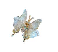 3D Butterfly Hairclip For Girls Elegant Moving Wing Hair Barrettes With Glittering Rhinestones Barrettes For Women