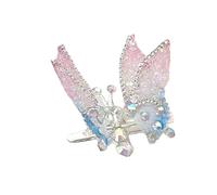 3D Butterfly Hairclip For Girls Elegant Moving Wing Hair Barrettes With Glittering Rhinestones Barrettes For Women