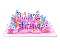3D Butterfly Happy Birthday Cards For Women Pop Up Birthday Cards For Women Pop Up Card Funny BirthDay CarDs for WomEn for Sending Female Friends Mothers Sisters Families And Daughters