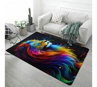 3D Butterfly Print Cute Unicorn Rug, Girl's Bedroom Non-slip Rug, Living Room Large Carpet, Cartoon Sea Turtle Lion Tiger Decorative Carpet, Kitchen Flannel Floor Mat (Color 6,120x160 cm)
